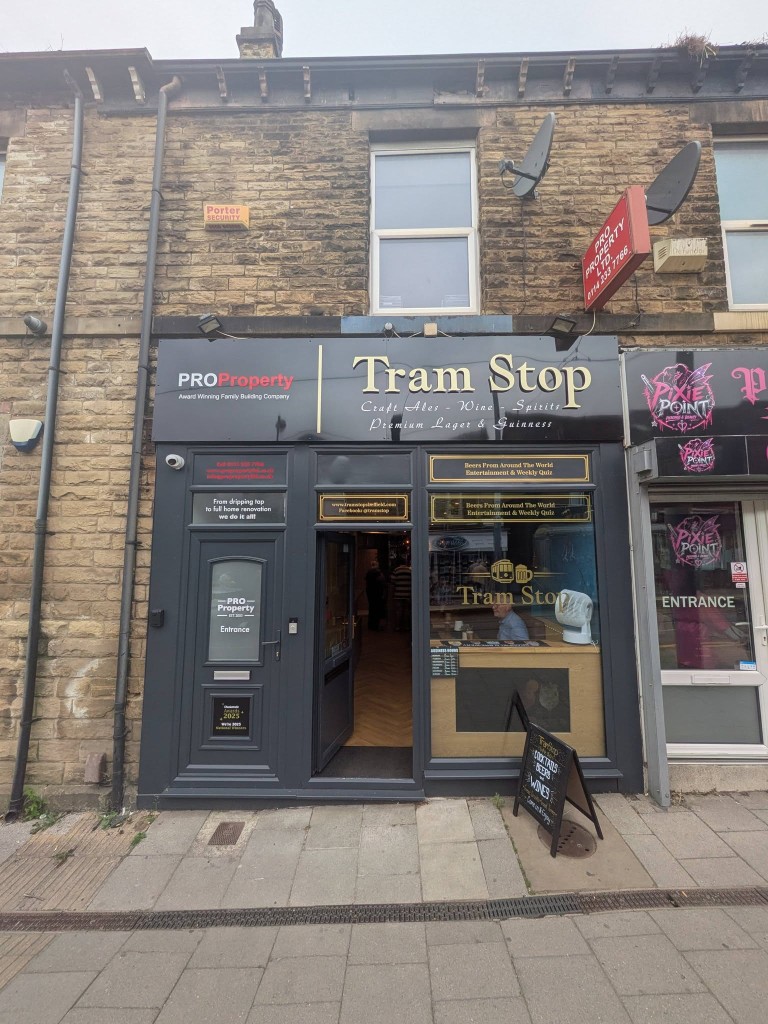 Tram Stop storefront on Middlewood Road, Sheffield